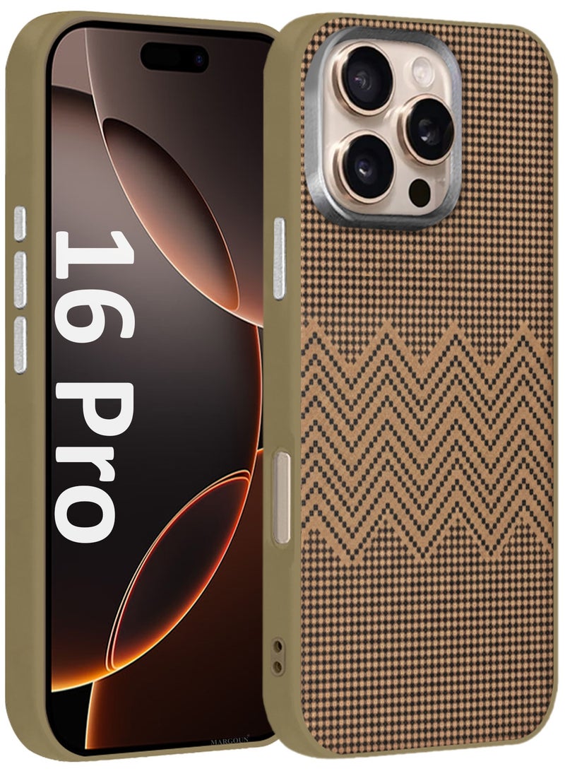 CATANES iPhone 16 Pro  Case Cover Carbon Fiber Pattern Phone Case Slim Shockproof Back Cover Classic Plaid - Image 1